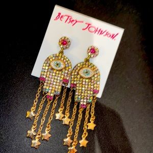 STUNNING 🪬 HAMSA Betsey Johnson earrings